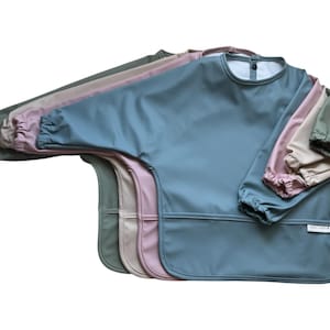 Long Sleeve Bib for Babies | Toddlers | Waterproof Art Smock Feeding Bib Apron Pocket |