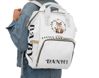 Personalized Fox 'Little Explorer' Diaper Backpack