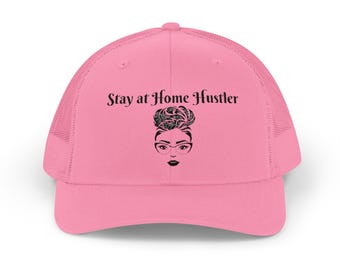 Stay At Home Hustler Snapback Cap Bold Mesh Hat for Women Entrepreneurs