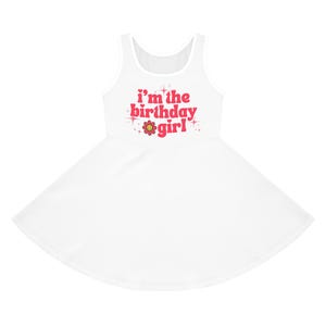 Birthday Girl Sleeveless Sundress, Girls&#39; Party Dress, Summer Outfit, Gift for Birthdays, Children&#39;s Clothing, Birthday Outfit