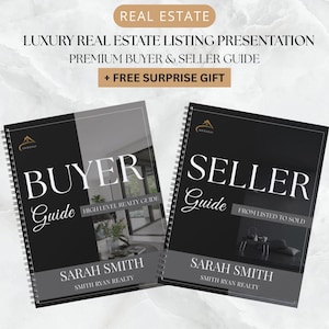 Luxury Real Estate Listing Presentation Template, Digital Listing Presentation Bundle, Buyer and Seller Guide, Real Estate Marketing, Canva