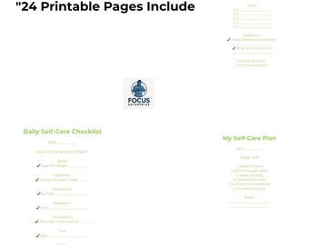 Pacchetto di planner essenziali per ADHD / Organizzatore giornaliero e settimanale per la cura di sé stampabile / PDF scaricabile immediatamente