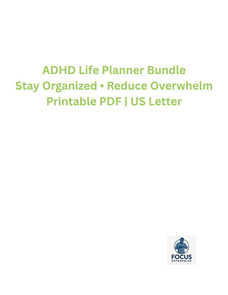 ADHD Essential Planner Bundle | Printable Daily Weekly Self-care ...