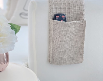 US ONLY - Remote Control Caddy With Two Pockets， Sofa Armrest & Bedside Storage  Organizer (price includes all applicable US customs duties)