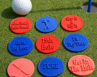 3D Printed Golf Ball Markers | Personalized Golf Accessories