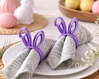 Bunny Napkin Rings - 3D printed Easter Table Decor