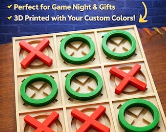 Custom Tic Tac Toe Board | Personalized Game Set