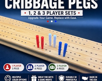 Custom and Replacement Cribbage Pegs | Individual, 2 player, 3 player |