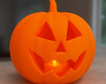 3D Printed Tea Ligh Jack-O'-Lantern - Halloween Decoration