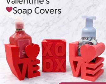 Valentines Soap Dispenser Covers | Valentine Bathroom Decor