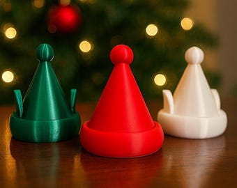 Santa and Elf Hat Tea Lights | Cozy Holiday Decor