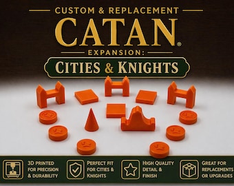 Custom and Replacement Catan Expansion pieces - Cities and Knights