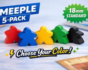 Meeple Game Pieces | Replacement Player Tokens | Custom Colors | Standard & Deluxe