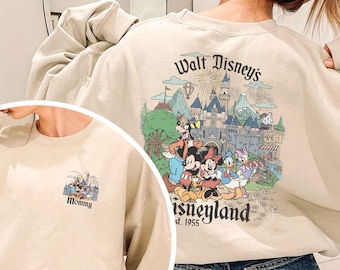 Custom Retro Walt Disney's Disneyland Shirt, Mickey and Friends Shirt, Disney Family Trip Shirt, Personalized Disney, Disney Matching Tee