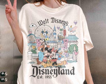 Retro Disneyland Est.1955 Mickey and Friends Shirt, Disney Family Trip 2026 Shirt, Disney Matching Tee, Disney Comfort Colors T-Shirt