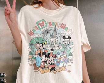 Retro Walt Disney World Mickey and Friends Shirt, Disney Family Trip Shirt, Mickey & CO Shirt, Disney Epcot World Tour Shirt, Disney 2026