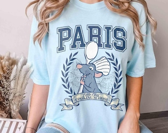Retro Comfort Colors Paris Ratatouille Remy Shirt, Remy Little Chef Cooking School Shirt, Disney Family Trip Shirt, Any One Can Cook Shirt