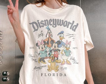 Retro Comfort Colors Disneyworld Mickey and Friends Shirt, Disney Family Trip 2026 Shirt, Disney World Mathching Tee, Mickey & Friends Shirt