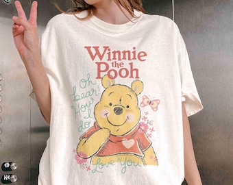 Retro Comfort Colors Winnie The Pooh Shirt, Pooh Bear Tee, Disney Family Trip 2026 Shirt, Family Matching Tee, Disney Kid Tee, WDW TShirt