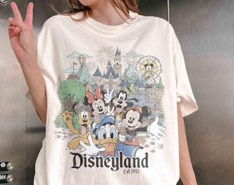 Retro Comfort Colors Disneyland Mickey and Friends Shirt, Disney Family Trip 2026 Shirt, Disneyland Mathching Tee, Mickey & Friends Shirt