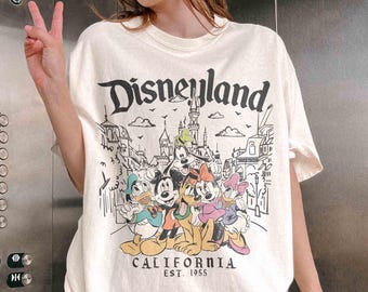 Retro Comfort Colors Disneyland Mickey and Friends Shirt, Disney Family Trip 2026 Shirt, Disneyland Mathching Tee, Mickey & Friends Shirt