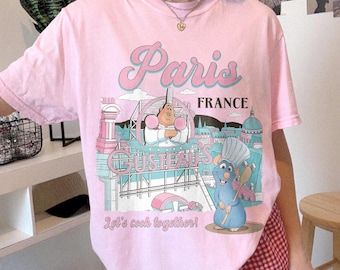 Retro Disney Pixar Ratatouille Remy Paris France Shirt, Remy's Ratatouille Adventure Tee,Disneyland Matching Shirt, Gusteau's Restaurant Tee