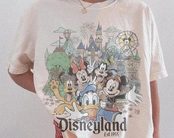 Retro Comfort Colors Disneyland Mickey and Friends Shirt, Disney Family Trip 2026 Shirt, Disneyland Mathching Tee, Mickey & Friends Shirt