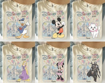 Custom Retro Disney Trip 2026 Shirts, Walt Disney World Shirt, Disney Family Trip Shirt, Personalized Disney Shirt, Family Vacation Shirt