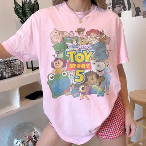Retro Comfort Colors Toy Story 5 Shirt, You've Got A Friend In Me T-shirt, Retro Pixar Characters Tee, Disney Family Vacation Matching Shirt image 3