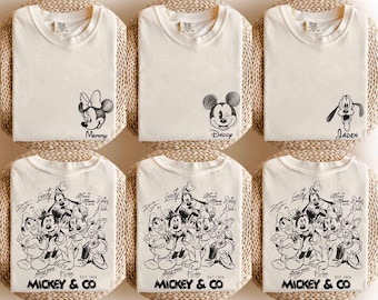 Custom Name Mickey & CO Shirt, Custom Disney Characters Shirt, Disney Family Trip Shirt, Disney Trip 2026 Shirt, Walt Disney World Shirt
