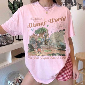 Retro Comfort Colors Mickey Disney World Shirt, Disney Family Trip Shirt, Walt Disney World Tee, 2026 Disney Trip Shirt, Epcot Tour Shirt image 3