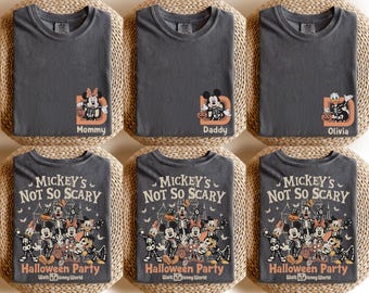 Custom Comfort Colors Mickey's Not So Scary Halloween Party 2026 Shirt, Disney World Halloween Shirt, Halloween Disney Family Shirt
