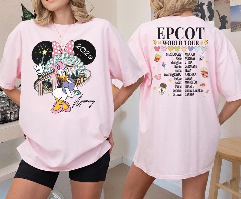 Custom Comfort Colors Epcot World Tour Shirt, 2026 Family Vacation Tee, Disney Family Trip Shirt, Walt Disney World Shirt, Disney Trip 2026 image 4