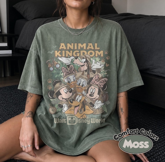 Retro Disney Mickey & Friends Animal Kingdom Shirt, Walt Disney World Trip Tee, Let's Get Wild Gift Shirt, Disneyland Holiday Family Shirt