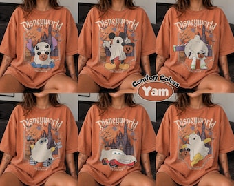 Retro Disneyworld Halloween Ghost Characters Shirts, Mickey's Not So Scary Halloween Party Tee, Disney Family Halloween Shirt, WDW Halloween