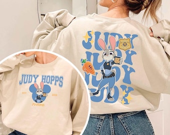 Disney Zootopia Judy Hopps Shirt, Judy Hopps Sweatshirt, Disney Family Trip Hoodie, Zootopia Police Crewneck, Disney Trip 2026 Shirt