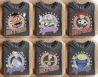 Custom Retro To Infinity And Beyond Toy Story Shirt, Buzz And Woody Matching T-Shirt, Disney Toy Story Shirt, 2026 Disney Family Trip Shirt