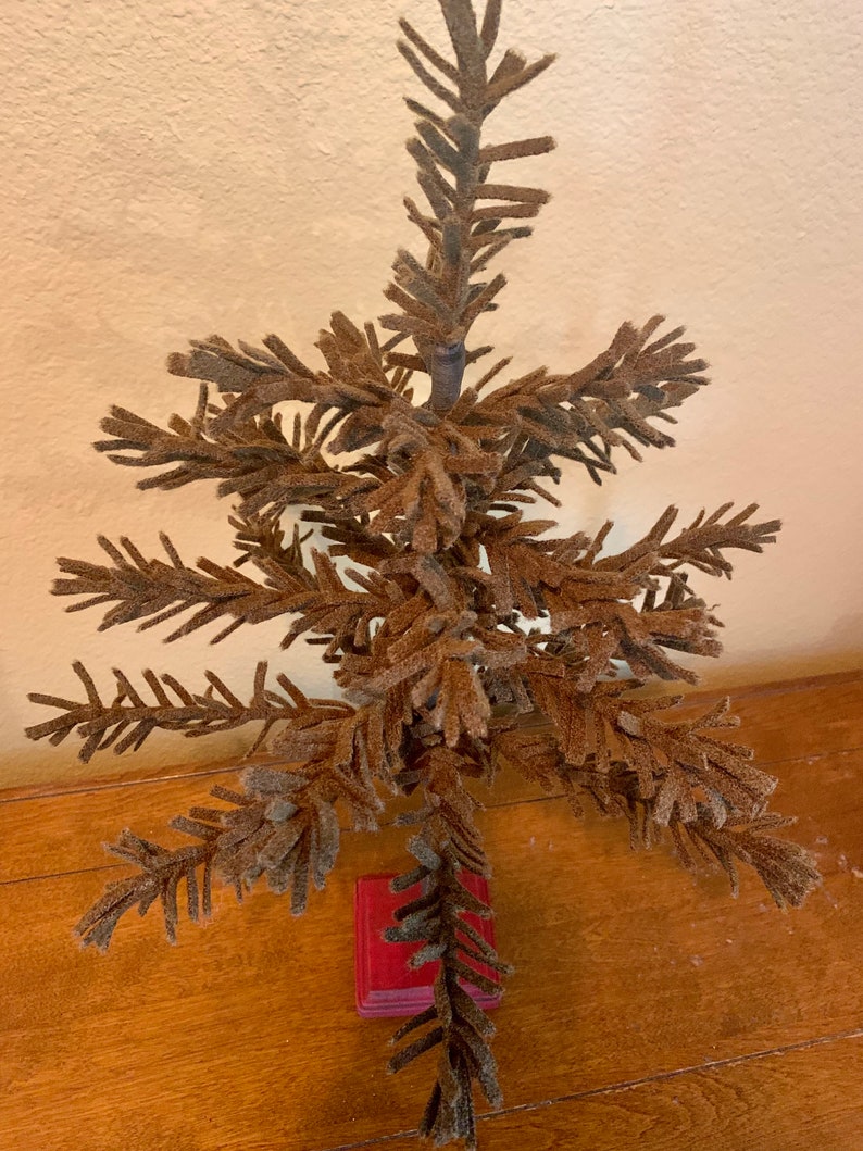 Feather Tree Primitive Tabletop Tree Prim Christmas Tree Wool Feather