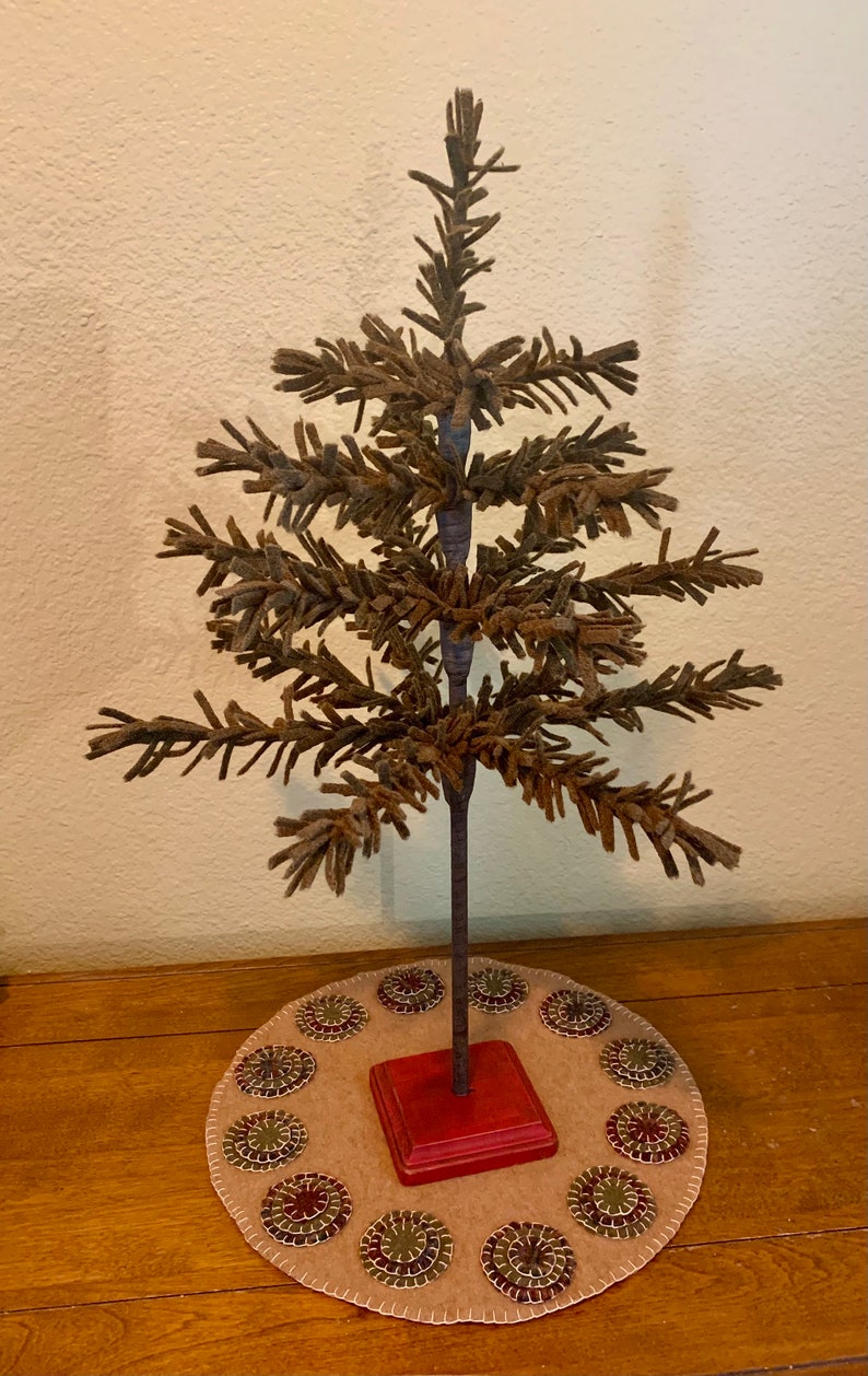 Feather Tree Primitive Tabletop Tree Prim Christmas Tree Wool Feather