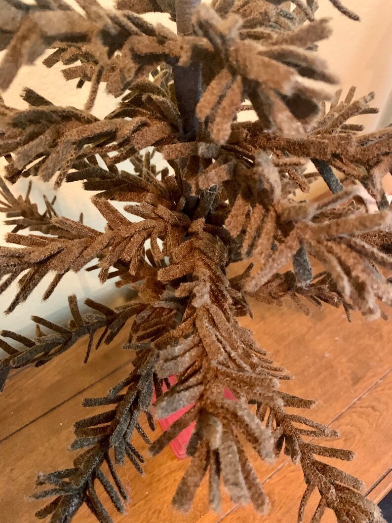 Feather Tree Primitive Tabletop Tree Prim Christmas Tree Wool Feather