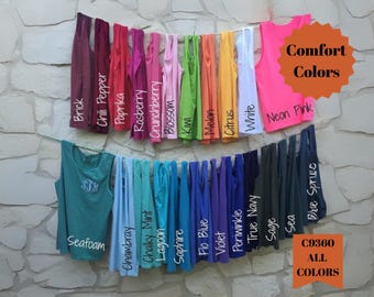 Comfort Colors 9360 Tank Top Blank, Blank Tank Top Garment Dyed Heavyweight Cotton, Unisex Fit, Soft Vintage Look, Perfect for Printing, DIY