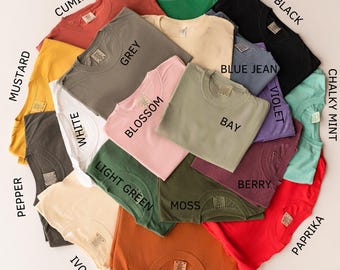 Comfort Colors 6014 Long Sleeve Tee – Vintage Washed Heavy Cotton Shirt – Custom Print Ready Blank – Unisex Garment Dyed T-Shirt