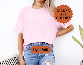 Gildan Softstyle Blank Tee, Gildan 64000 Shirt, Unisex Cotton Shirt for DTG, Prints, Screen Printing, Sublimation, Embroidery, Heat Transfer