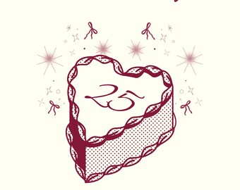 Heart Birthday Invitation Template | Cute Minimal Birthday Invite | Girly Party Invite | Editable Canva Template