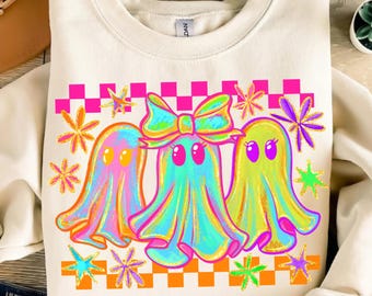 Halloween Ghost Neon Png, Cute Boo Ghost Coquette Png, Halloween Png, Funny Halloween Png, Spooky Season Png, Trending design