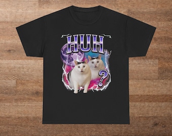 Brainrot Cat HUH Meme Shirt, Funny Pet Lover Gift