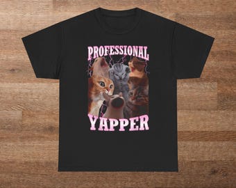 Professional Yapper Cat T-Shirt, Funny Pet Lover Gift