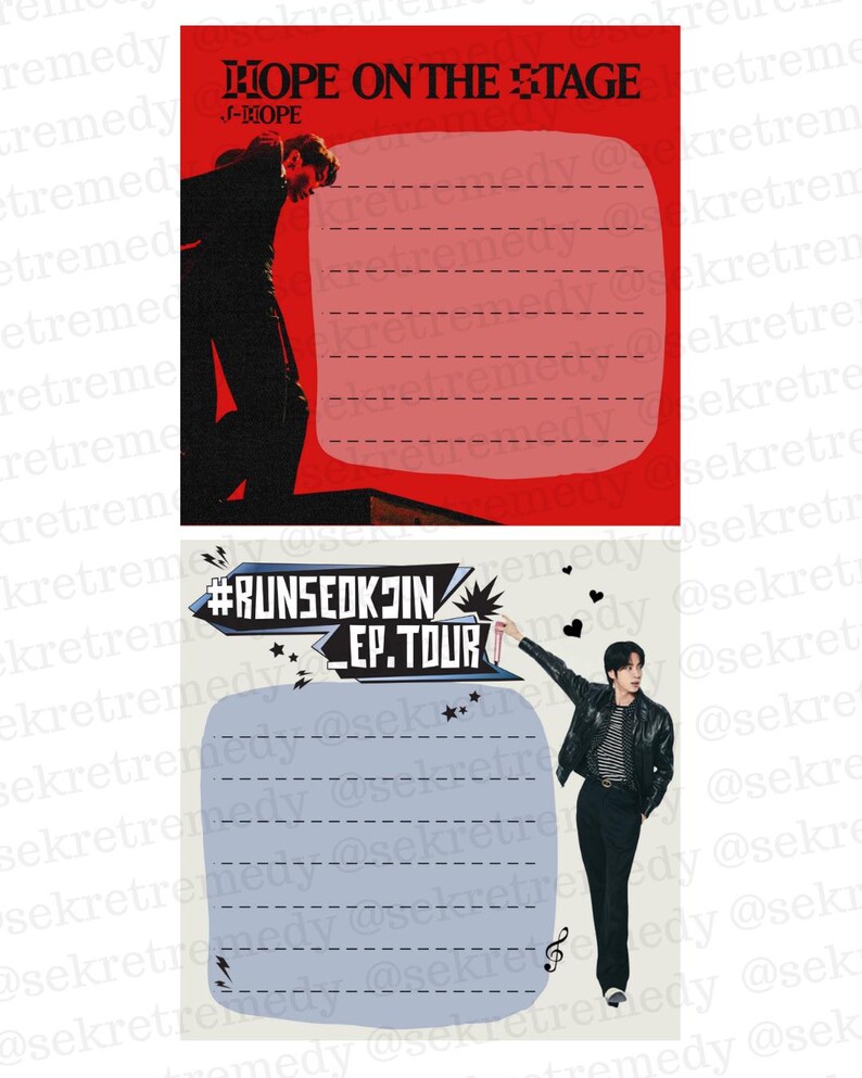 BTS Printable Notepad - Etsy
