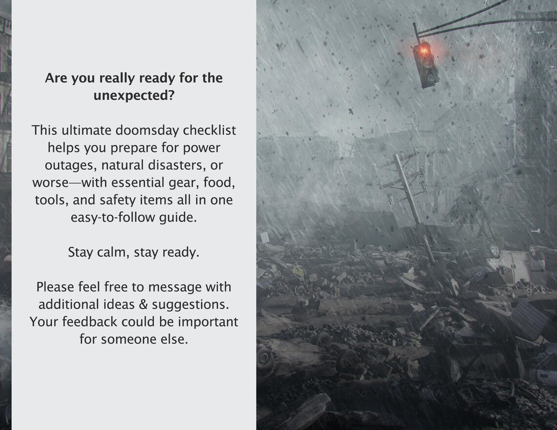 Doomsday Preppers Checklist | Survival Essentials Guide (PDF Instant ...
