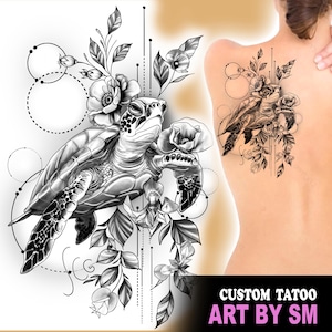 Custom Tattoo Design: Personalized Art Commission (Digital Drawing)